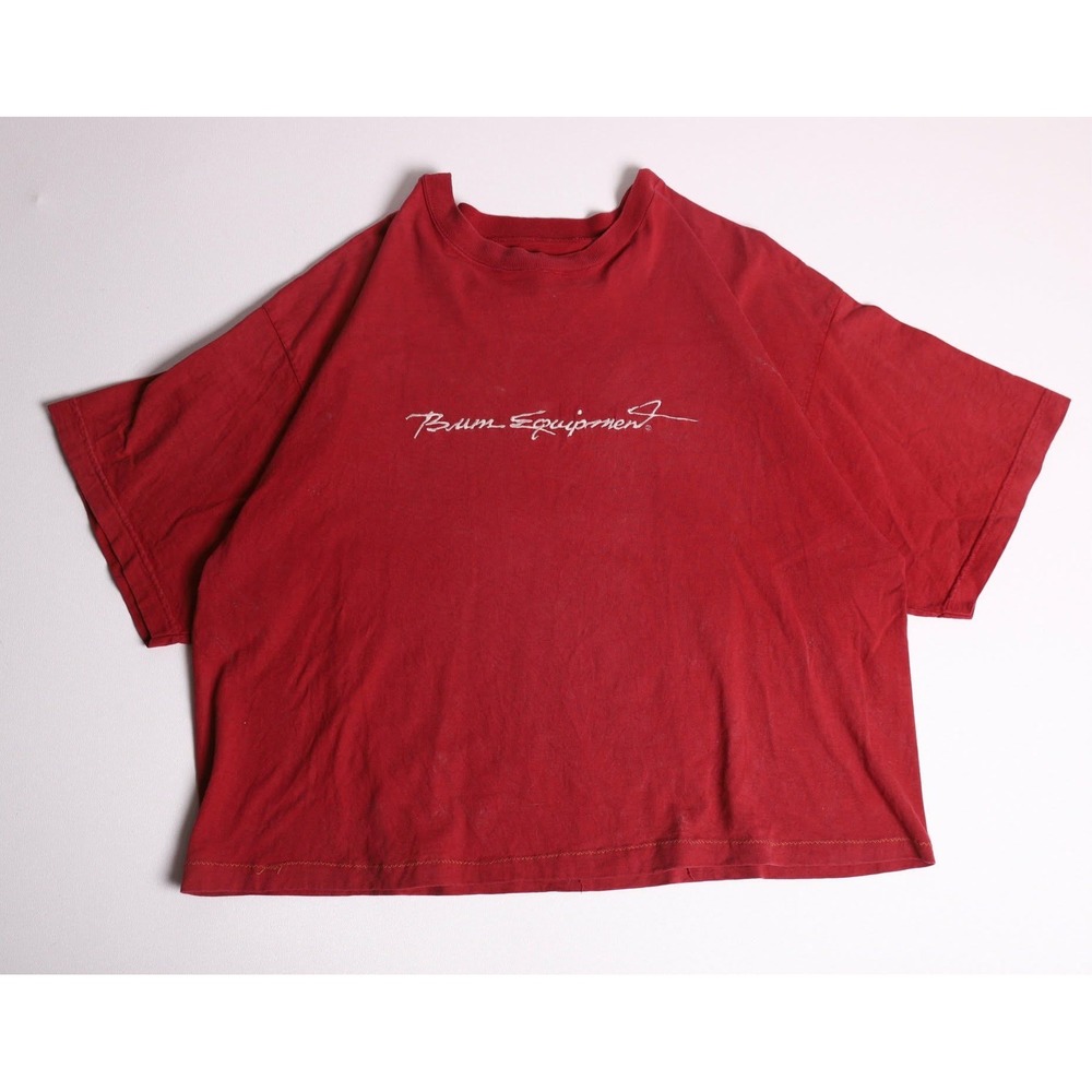 Vintage Y2K B.U.M. Equipment Mens Red Legends Graphic T-Shirt Boxy USA Large